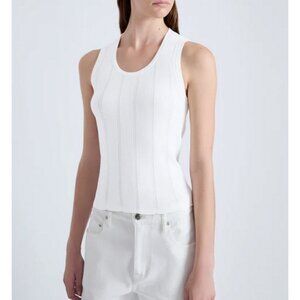 Proenza Shouler White Label Perry Knit Top in Compact Pointelle Rib-Small-NWT